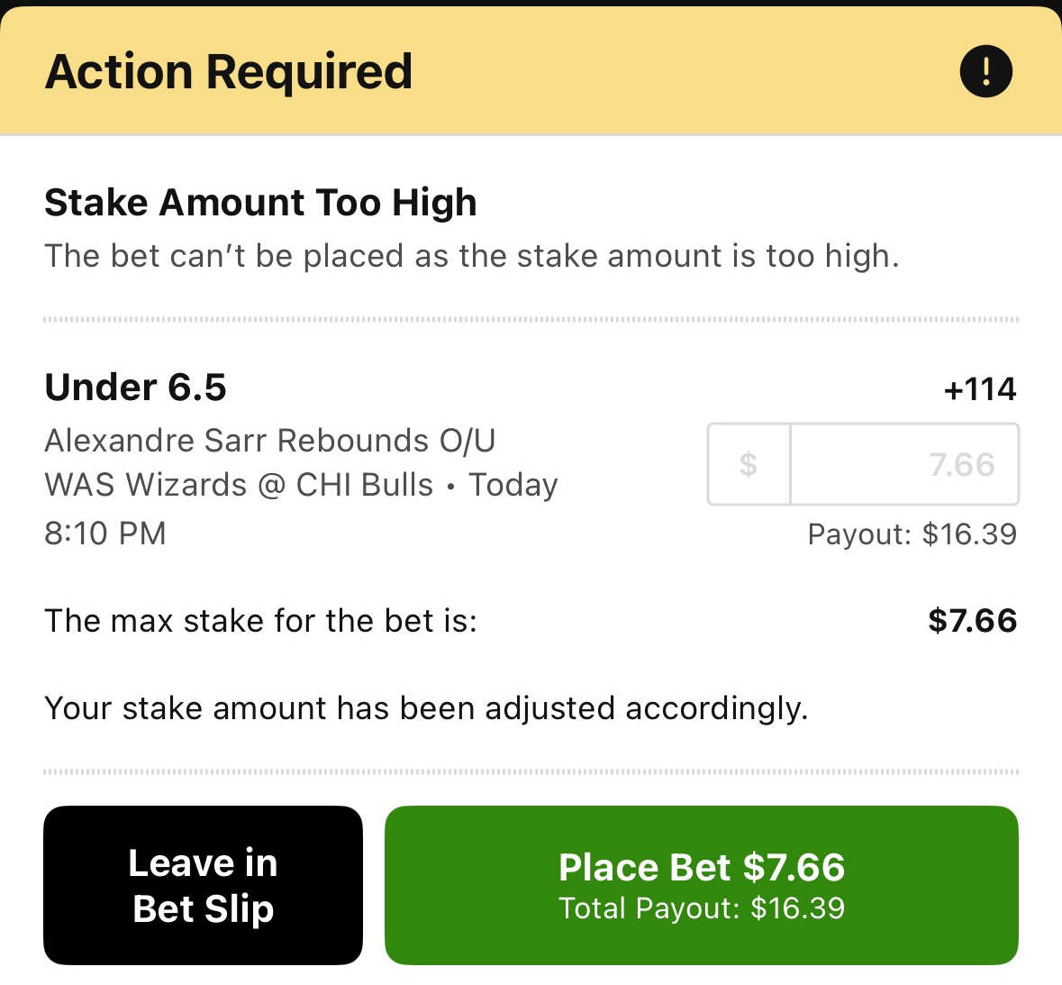 Limited on DraftKings